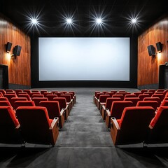 Obraz premium Empty Cinema Theater Screen.