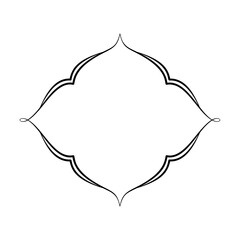 Decorative retro frame. Vector illustration