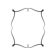 Decorative retro frame. Vector illustration