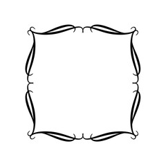 Decorative retro frame. Vector illustration