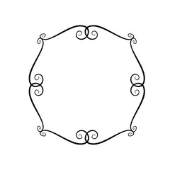 Decorative retro frame. Vector illustration