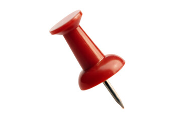red push pin isolated on white background PNG. GENERATIVE AI