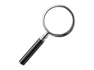 magnifying glass isolated on transparent white background PNG. GENERATIVE AI
