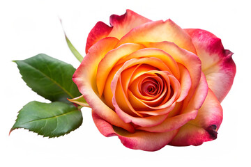 Naklejka premium rose isolated on transparent white background PNG. GENERATIVE AI