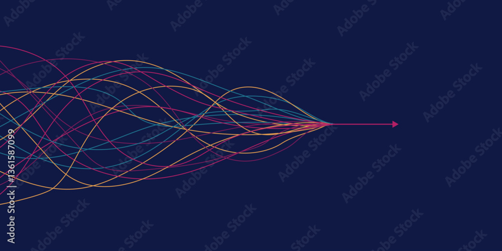 Poster abstract complexity connection arrow direction.