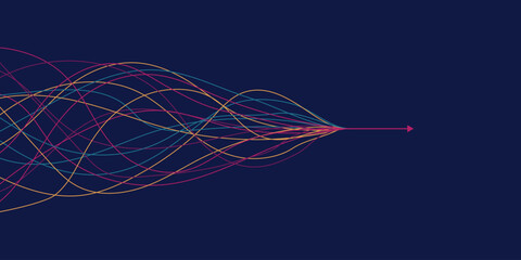 Abstract complexity connection arrow direction.