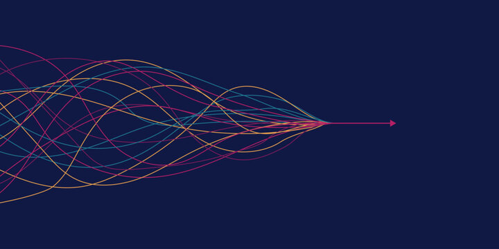 Abstract complexity connection arrow direction.