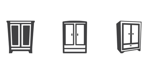 Wardobe Icons Silhouette Vector Set