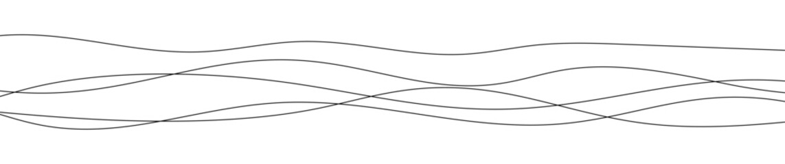 Thin curved wavy lines