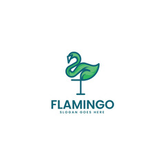 Flamingo Simple Mascot Logo