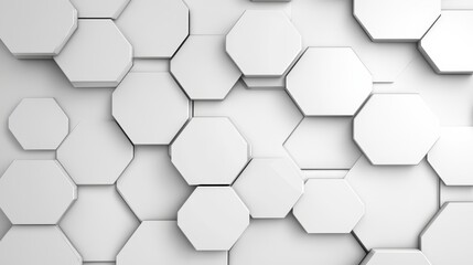 Naklejka premium Abstract white hexagonal pattern creating a modern and minimalistic background design