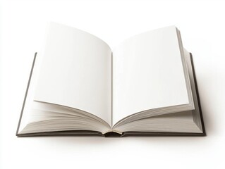 An open blank book ready for thoughts, stories, or creative ideas.