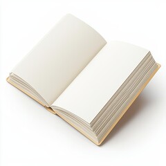 A blank open book ready for creative writing or sketching ideas.