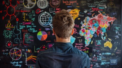 Obraz premium Behavioral Economics: A field exploring how psychological factors shape economic decisions, often used to guide strategic business planning and improve decision-making. 