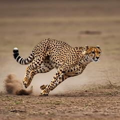 The Speedy Cheetah Sprinting Across the Plains