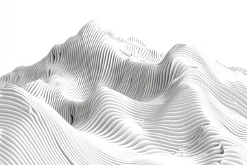 Abstract white mountain range