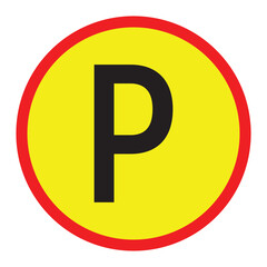 Parking area vector, street signage parking sign, blue parking sign in trendy flat style illustration isolated on white background in eps 10.