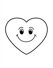 Obraz premium Smiling Heart: A simple, yet powerful image of a heart with a smiling face, radiating joy and warmth, evokes feelings of love and happiness.