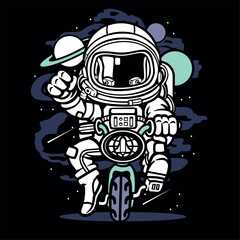 astronaut in space vector design