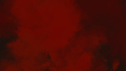 A bold abstract design with smoky, cloud patterns in deep red and black, creating a dramatic, mysterious texture.