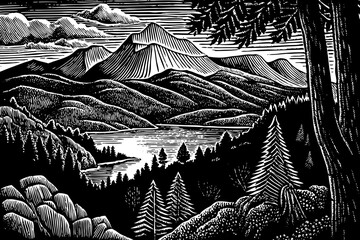 black and white natural wonders explore majestic peaks serene lakes tranquil forests enchanting sunsets breathtaking landscapes