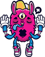 cartoon illustration of a vector design