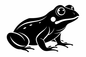 frog silhouette line art vector illustration