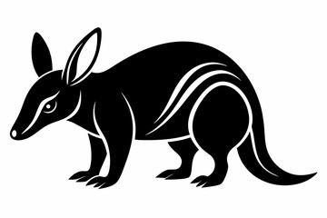 aardvark line art vector illustration