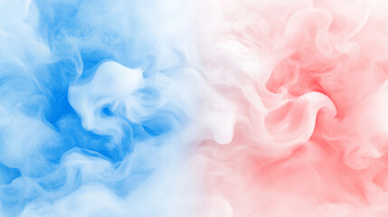 Fototapeta premium Blue and red swirling smoke texture background