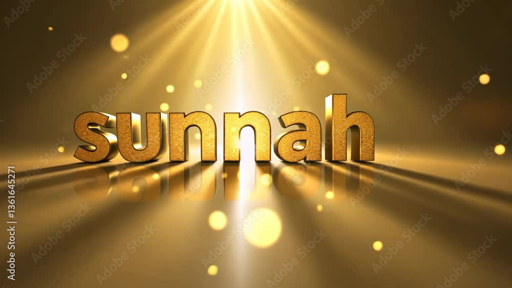 Poster the word sunnah is written in black letters on a white background. the letters are outlined in black