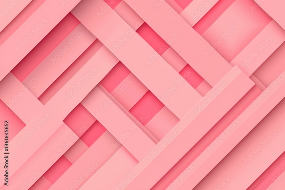 Poster abstract geometric pattern of intersecting pink lines