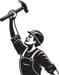 international May Day vector icon, illustration design solid black color with white background