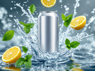 Stunning Energy Ad Concepts: Mint, Lemon & Metallic Finish