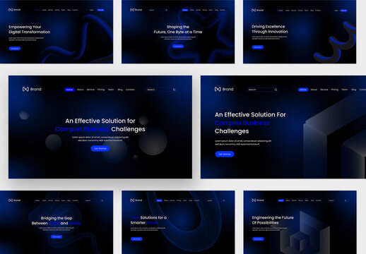 Website Landing Page UI Header Template