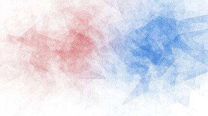 Dynamic abstract background, vibrant red and blue triangles in a modern geometric design