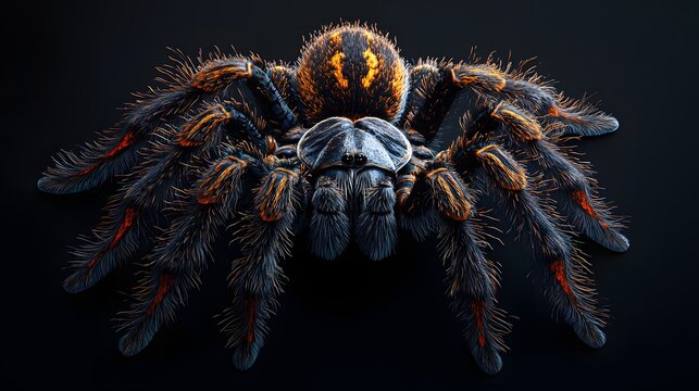 Captivating Closeup of a Fearsome Tarantula Spider