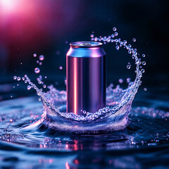 Zesty Lemon & Mint Concept: Artistic Splash for Energy Ads