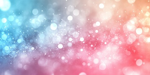 Obraz premium Dreamy blend of blue, pink, orange, and white creates a vibrant, abstract backdrop. Soft focus evokes an ethereal, captivating feel