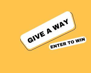 Win a prize banner,Giveaway banner, Post template, Win a prize giveaway,Social media poster, Vector design illustration,Megaphone with giveaway, Loudspeaker. Banners for business, marketing, advertise