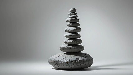 Fototapeta premium Layers of rocks arranged in multiple layers.