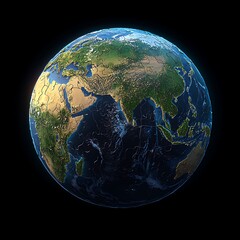 Fototapeta premium Earth Globe with Planet, and World Map.