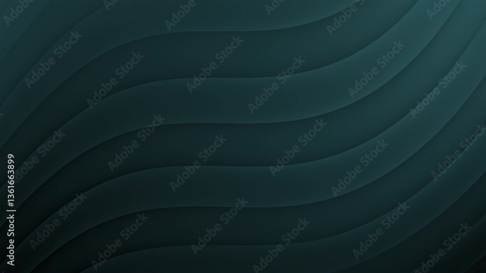 Poster smooth dark green gradient background with subtle wavy motion and textural elements for modern desig