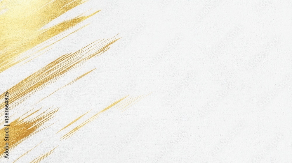 Poster vibrant brushstroke abstract painting featuring a fluid gradient of golden hues and expressive dynam