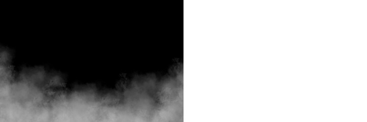 fog, smoke, translucent element for decoration. white clouds, haze, on a transparent and black background	
