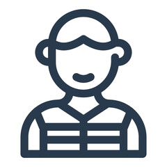 Crossing Guard Wearing Safety Vest Icon
