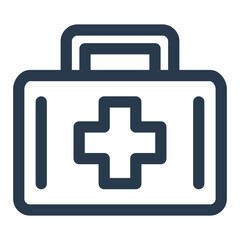 School Bus First Aid Kit with Medical Cross Icon