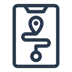 GPS Navigation Tablet with Route and Waypoints