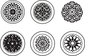 Celtic circle frames. Vintage round border frames with celtic knots, knotted braid ornaments northern Irish motifs. Circular magical patterns vector	