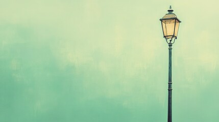 Misty Streetlamp in Soft Light