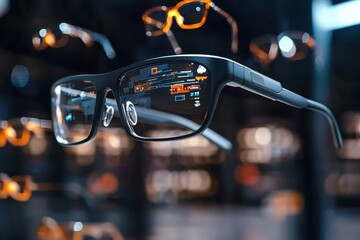 Innovative augmented reality smart glasses transforming shopping experience in modern retail environments with interactive 3d displays